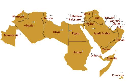 Arabic is spoken in 23 countries